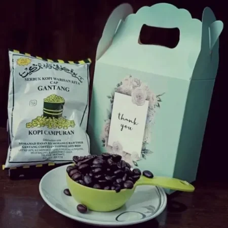 100 set Doorgift Kopi Gantang 60g | Cenderahati Kahwin / Aqiqah / Kenduri | Kopi Tradisional